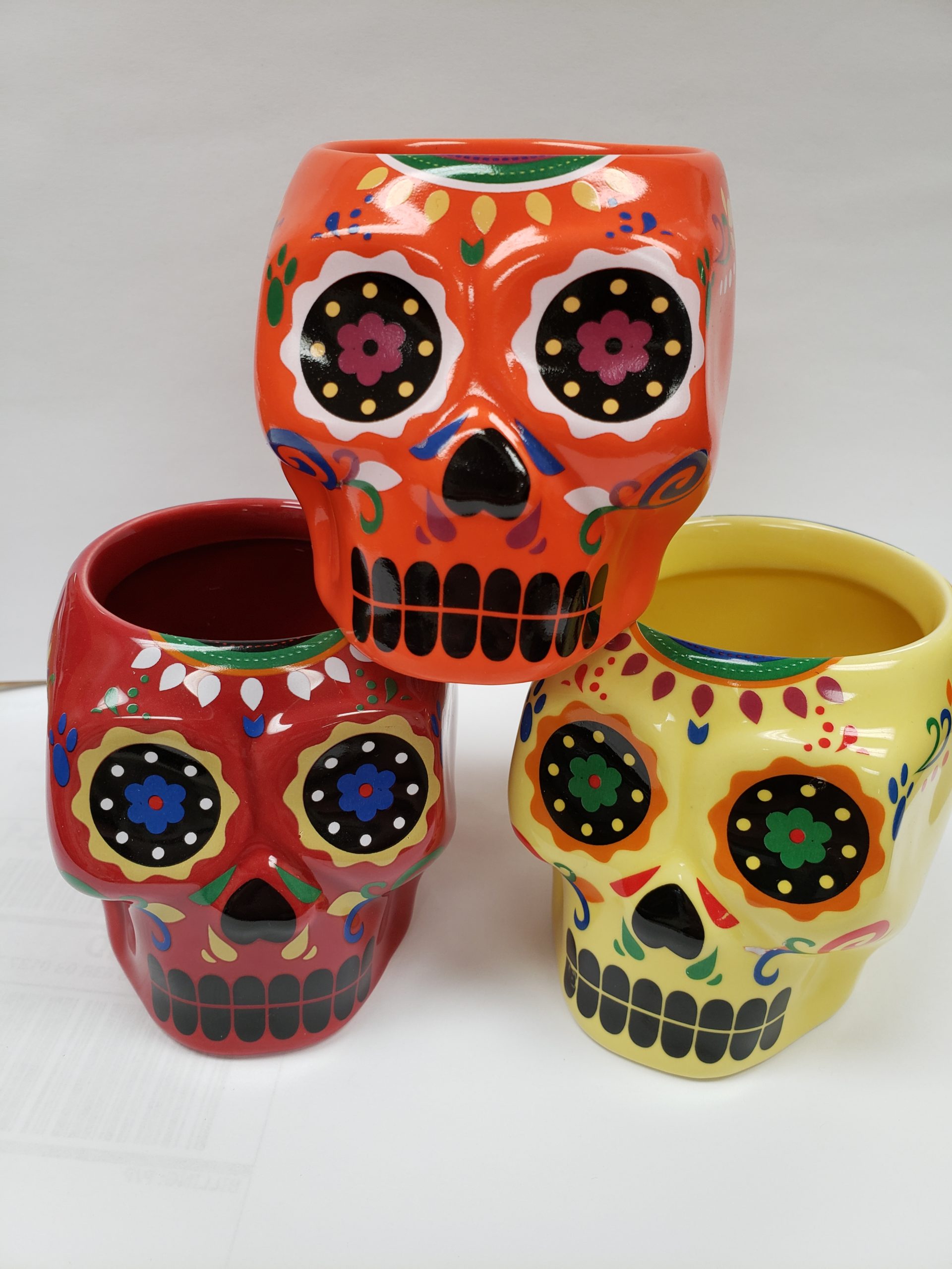 Sugar Skull Ceramic Pots