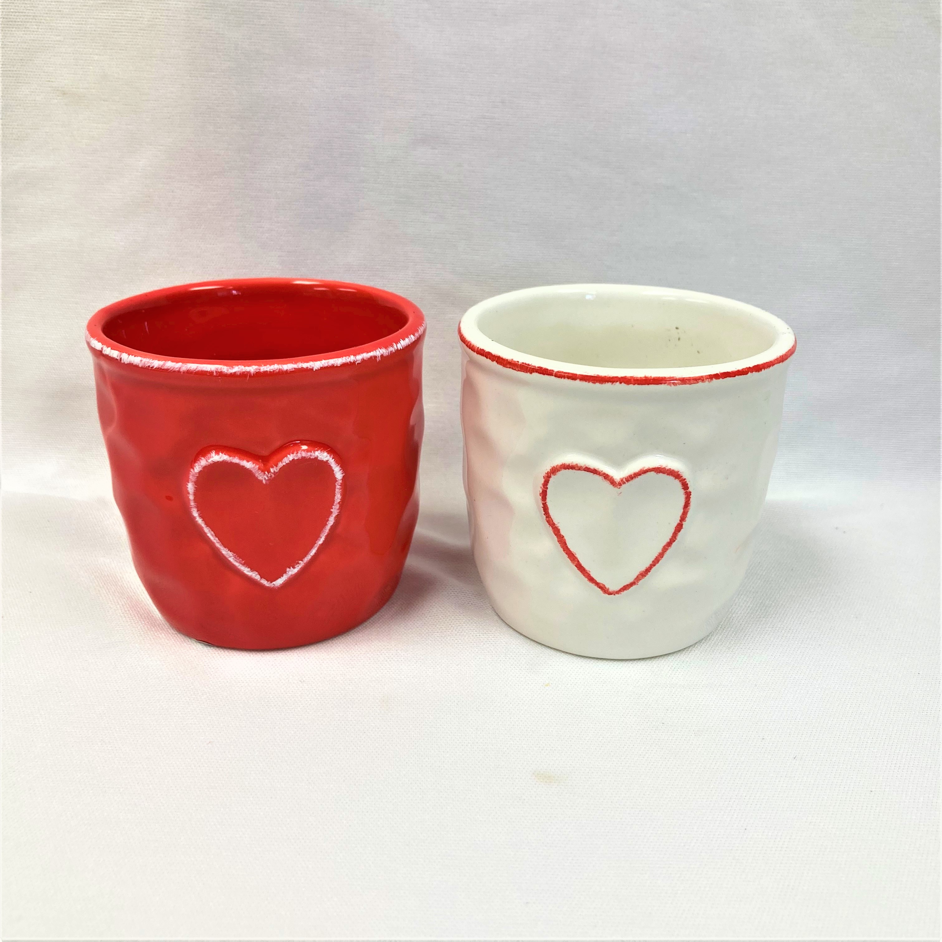 Etched Heart Ceramic