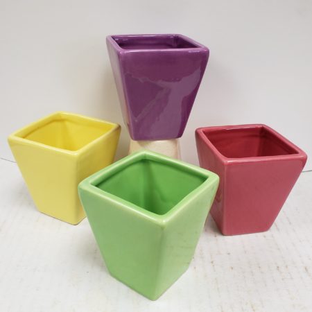 Spring Square Ceramic Pots
